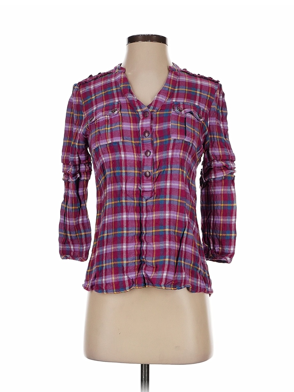 Matilda Jane Pink Plaid Button-Down Shirt